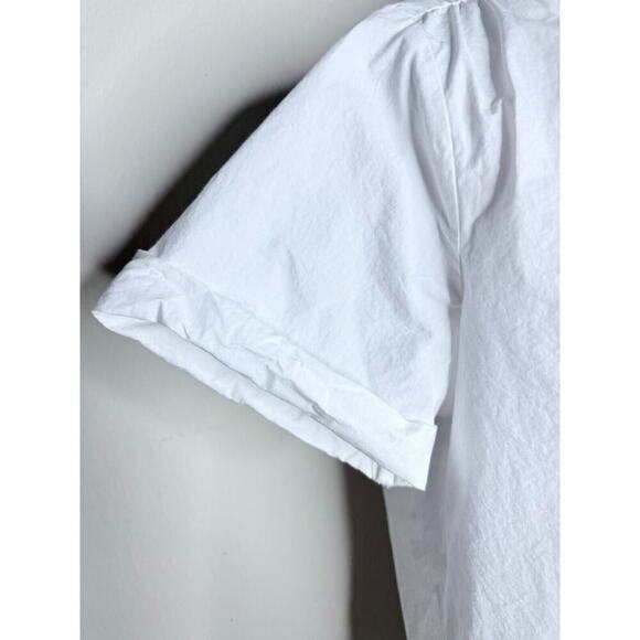 Maeve By Anthropologie Short Sleeve Button Shirt Oversize Small Collared Cotton - Picture 5 of 9